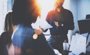 people at a meeting